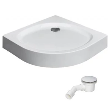 Radaway Patmos A zuhanytálca 90x90 akril, levehető előlap + láb + ST90 szifon (cikkszám: 4S99155-03)