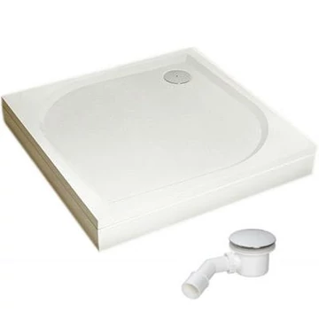 Radaway Paros C zuhanytálca 90x90 cm műmárvány, lábbal, ST90 szifonnal (cikkszám: MBC9090-03-1)