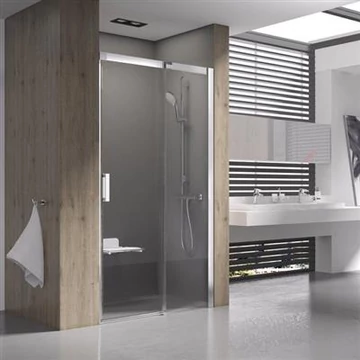 Ravak MSD2-100 zuhanyajtó jobbos szatén + transparent