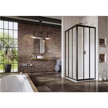 Ravak ASRV3-75-198 zuhanykabin, fekete +Transparent