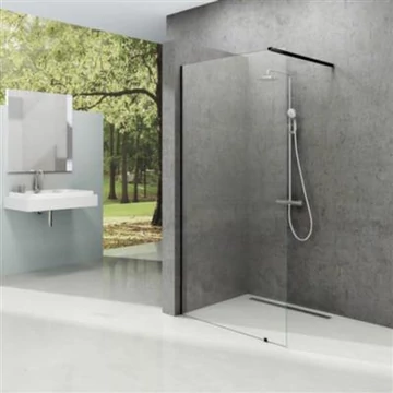 Ravak Walk In Wall-150 v.200, black+Transparent