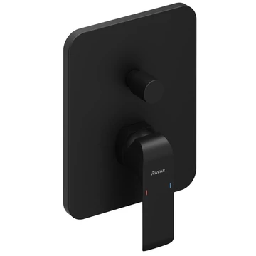 Ravak FL 065.20 Flat Black zuhany csaptelep, falba süllyesztett, váltóval R-Boxhoz, fekete