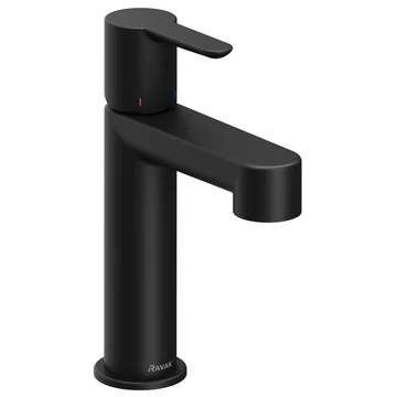 Ravak PU 014.20 Puri Black mosdó csaptelep, leeresztő nélkül, fekete               