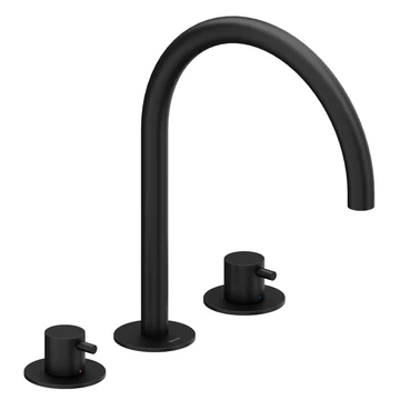 Ravak Espirit mosdócsaptelep, 3 furatos 270 mm, álló, leeresztő nélkül, matt fekete