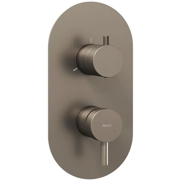 Ravak Espirit zuhanycsaptelep, falba süllyesztett, háromutas, belső egység nélkül, grafit