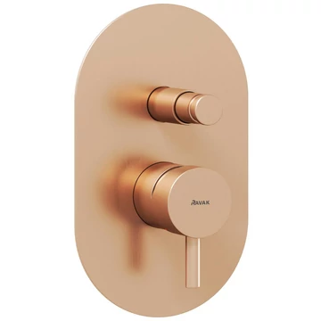 Ravak Espirit zuhanycsaptelep, falba süllyesztett, automatikus kétutas, belső egységgel, rose gold