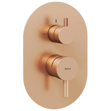 Ravak Espirit zuhanycsaptelep, falba süllyesztett, kétutas, belső egység nélkül, rose gold