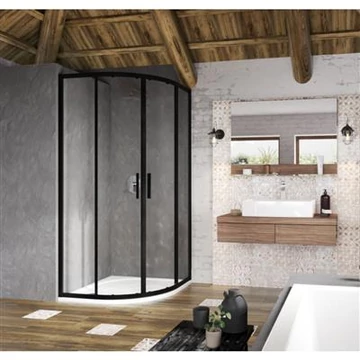 Ravak BLSCP4-80 zuhanykabin, fekete +Transparent