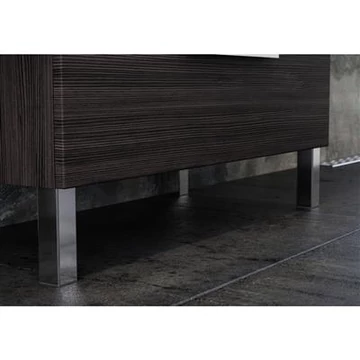Tboss láb szögletes 15 cm-es fém, fekete, 4db (szett)