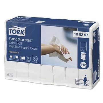 Tork kéztörlő Xpress® Extra Soft Multifold, H2, fehér