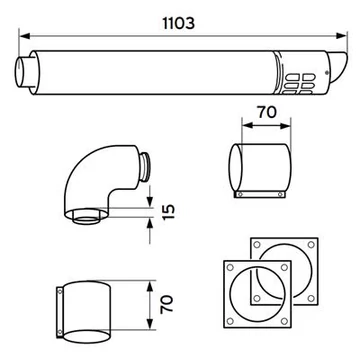 VAILLANT 80/125 PP vízszint. falátvezetés