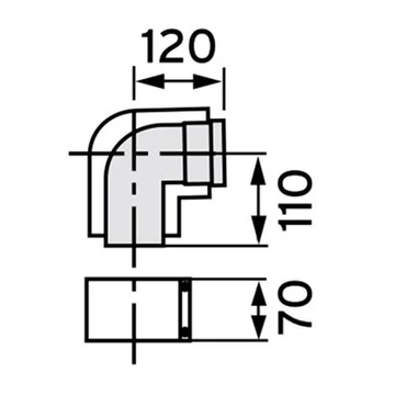 VAILLANT 80/125 PP könyök 90°