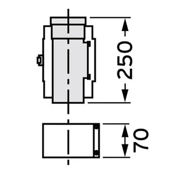 VAILLANT 80/125 PP ellenőrző csőtold.