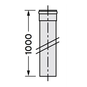 VAILLANT 80 PP hosszabbító cső 1fm