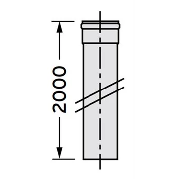 VAILLANT 80 PP hosszabbító cső 2fm