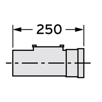VAILLANT 80 PP tisztítóidom 25cm egyenes