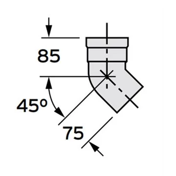 VAILLANT 80 PP ív 45° (2db)