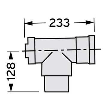 VAILLANT 80 PP tisztító T-idom