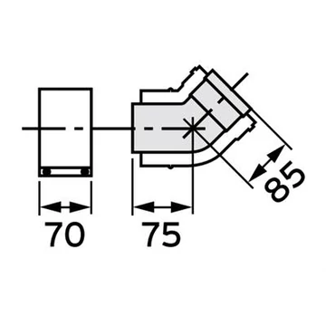 VAILLANT 80/125 ALU könyök 45°(2db)