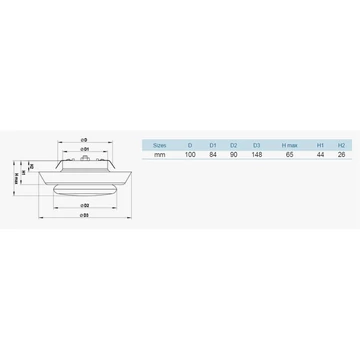 VENTS légszelep A 100 VR