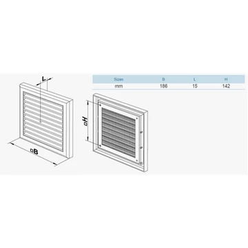 VENTS szellőzőrács MV 120