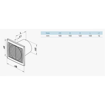 VENTS ventilátor S 100 standard