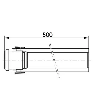 Viessmann 80/125 PPs AZ-cső 50 cm