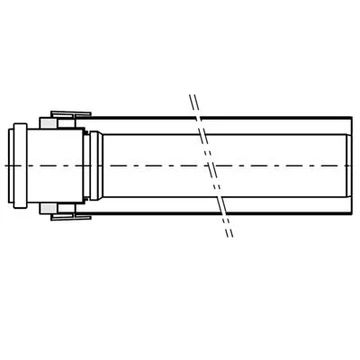 Viessmann 60/100 PPs AZ-cső 100 cm