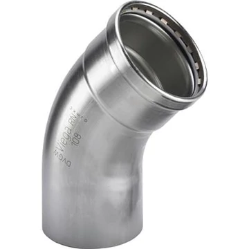 VIEGA SANPR. XL Inox ív 45° KB 108,0mm