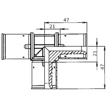 Wavin K1 T-idom 32-32-32