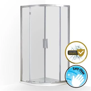 Wellis Aquarius 80 két tolóajtós íves kabin Easy Cleannel (80x80x190)