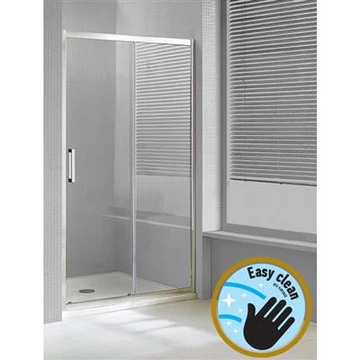 Wellis Premier tolóajtós zuhanyfal Easy Cleannel (100x190)