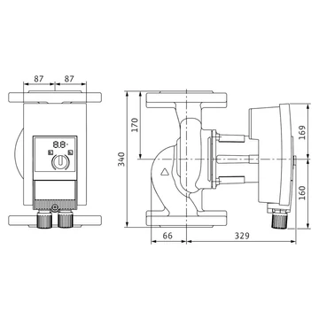 WILO Yonos MAXO 65/0,5-16 PN6/10 keringető szivattyú