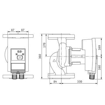 WILO Yonos MAXO 80/0,5-12 PN6 keringető szivattyú