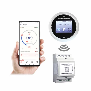 COMPUTHERM B400RF szobatermosztát,vezeték nélküli,Wi-Fi-s,hőérzékelővel, programozható
