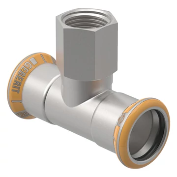 Geberit Mapress Therm Inox acél BM T-idom, d18, Rp 1/2 ", d18, ivóvízhez nem alkalmas 1.4301