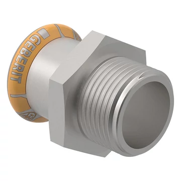Geberit Mapress Therm Inox acél KM átmeneti idom, d88.9, R 3 ", ivóvízhez nem alkalmas 1.4301