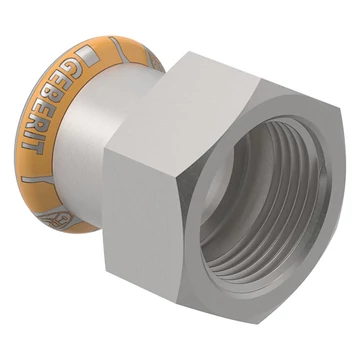 Geberit Mapress Therm Inox acél BM átmeneti idom, d15, Rp 3/4 ", ivóvízhez nem alkalmas 1.4301