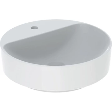 Geberit Variform pultra ültethető mosdó, kerek, túlfolyó nélkül, 45cm fehér