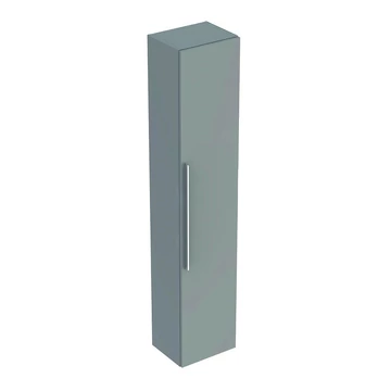 Geberit iCon magas szekrény egy ajtóval, 36x180x31.7cm, magasfényű lakkozott platina - kifutó