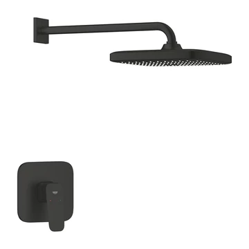 Grohe Cubeo zuhany csaptelep, színkészlet + Tempesta 250 fejzuhannyal, matt fekete
