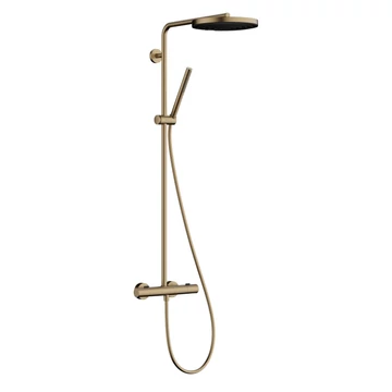 Hansgrohe Pulsify S Puro zuhany rendszer termosztátos, EcoSmart, kézizuhany 1jet, szálcsiszolt bronz