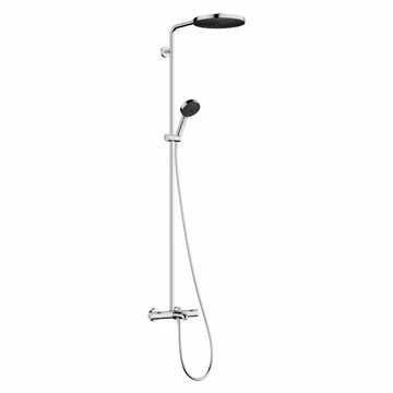 Hansgrohe Pulsify S Puro zuhany rendszer termosztátos kád csaptelep, EcoSmart, kézizuhany 3jet, króm