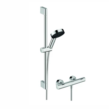 Hansgrohe Pulsify Select S zuhany rendszer termosztátos, 65cm-es zuhanyrúd, króm