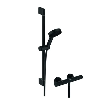Hansgrohe Pulsify Select S zuhany rendszer termosztátos, 65cm-es zuhanyrúd, matt fekete