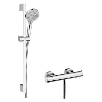 Hansgrohe Vernis Blend zuhany rendszer termosztátos, Ecostat S, Crometta 65cm-es zuhanyrúd, króm