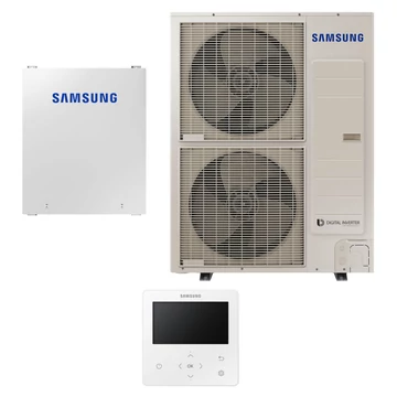 Samsung Mono R32 hőszivattyú 12 kW + vezérlő szett (szelepvezérlő + szabályzó), 1 fázis