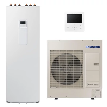 Samsung Mono ClimateHub R32 hőszivattyú 8 kW + 260l-es tartály + vezetékes szabályzó, 3 fázis