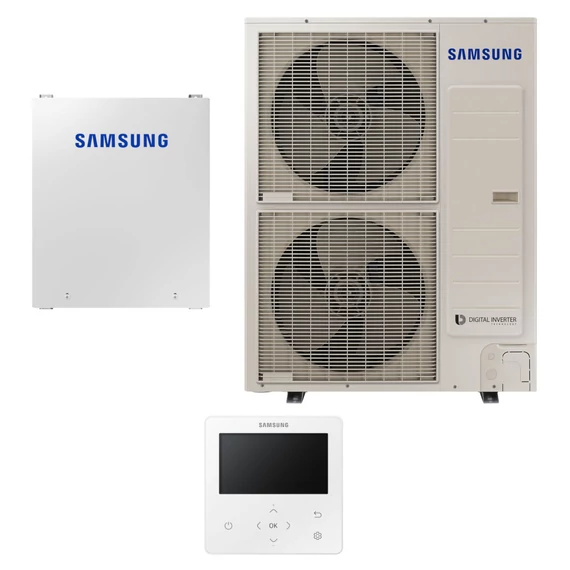 Samsung Mono R32 hőszivattyú 12 kW + vezérlő szett (szelepvezérlő + szabályzó), 1 fázis