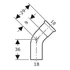 Kép 2/2 - Geberit Mapress Therm Inox acél ív, 45°-os, KB, d18, ivóvízhez nem alkalmas 1.4301